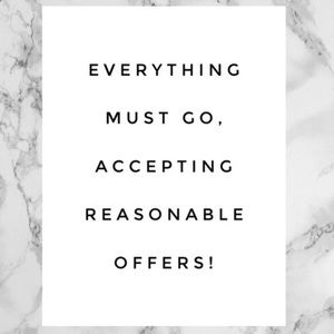 CLOSING CLOSET SOON MAKE ME AN OFFER!